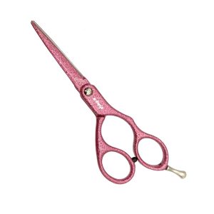 Tijeras Raugcci Línea Profesional Diseños 5,5 Pulgadas Glitter Roja Deslizante