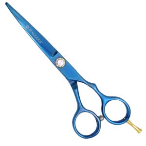 Tijeras Raugcci Línea Profesional Titanium Corte Deslizante Azul 6 Pulgadas