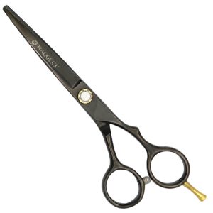 Tijeras Raugcci Línea Profesional Titanium Corte Deslizante Negra 6 Pulgadas