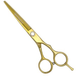 Tijeras Raugcci Línea Profesional Titanium Corte Deslizante Oro 6 Pulgadas