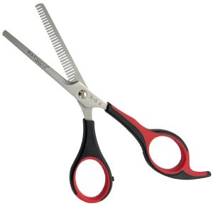 Tijeras Raugcci Entresacar Sencilla Roja "X5"