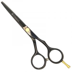 Tijeras Raugcci Línea Profesional Titanium Corte Microdentadas Negra 5 Pulgadas