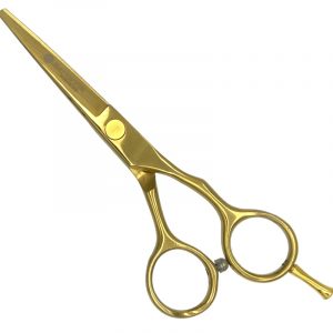 Tijeras Raugcci Línea Profesional Titanium Corte Deslizante Oro 5 Pulgadas