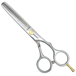 Tijeras Raugcci Línea Profesional Titanium Entresacar Plata